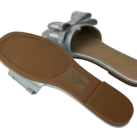 MATA SHOES / Welcome / Silver / Embellished Slide /  Sandals / Size 9 - Picture 4 of 7